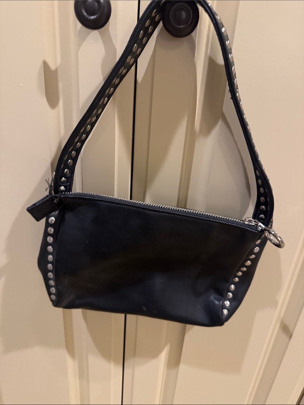 Nine West Black Shoulder Bag with Silver Studs